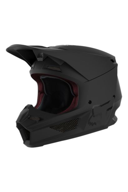 YTH V1 MATTE BLACK HELMET, ECE [MT BLK] YS