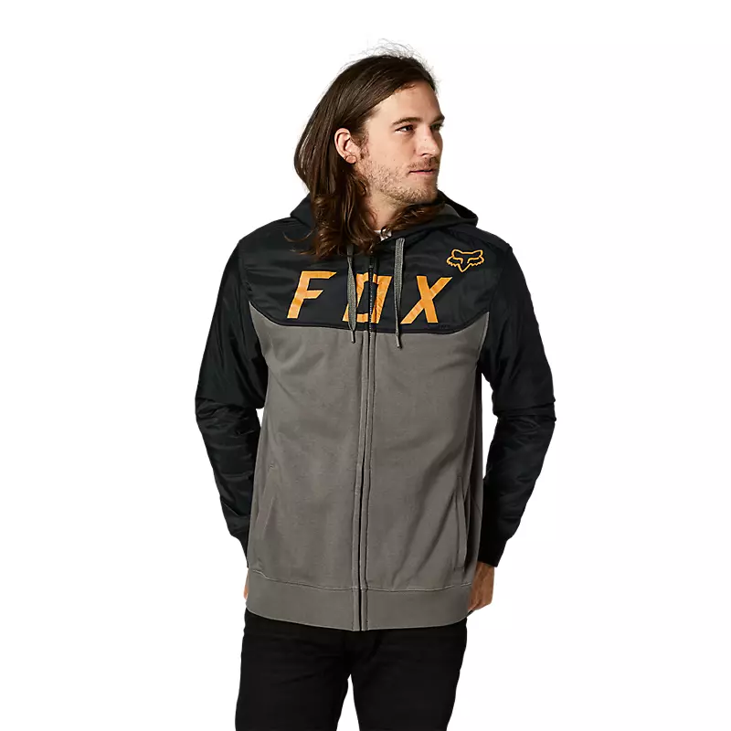 Fox Mens Standard Fit Legacy Logo Zip Hooded Sweatshirt