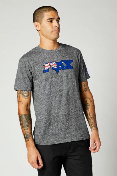 AU FLAG SS PREMIUM TEE [HTR GRAPH] S