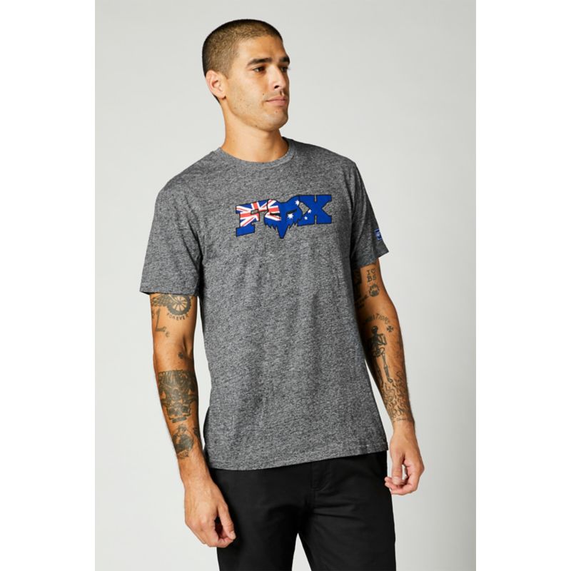 AU FLAG SS PREMIUM TEE [HTR GRAPH] S | Fox Racing - Reino Unido