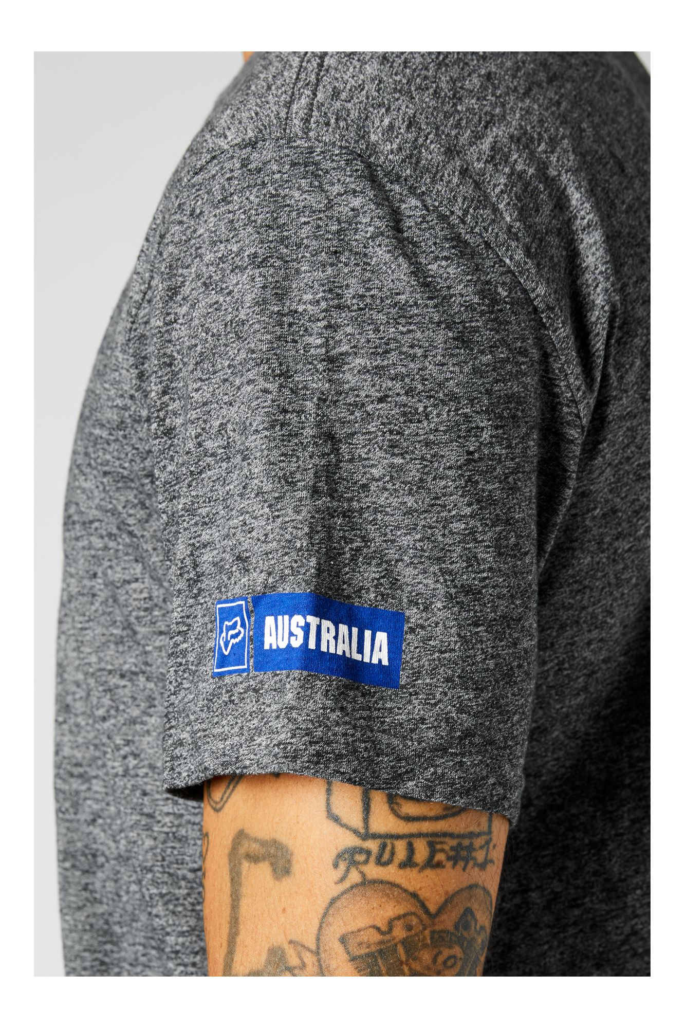 AU FLAG SS PREMIUM TEE [HTR GRAPH] S