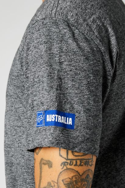 AU FLAG SS PREMIUM TEE [HTR GRAPH] S