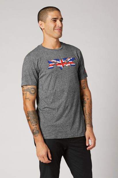 UK FLAG SS PREMIUM TEE [HTR GRAPH] S