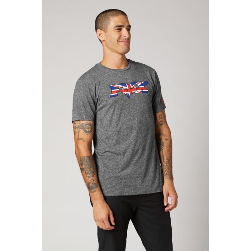 UK FLAG SS PREMIUM TEE [HTR GRAPH] S | Fox Racing - Reino Unido