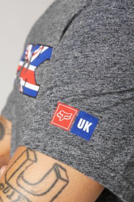UK FLAG SS PREMIUM TEE [HTR GRAPH] S | Fox Racing - Reino Unido