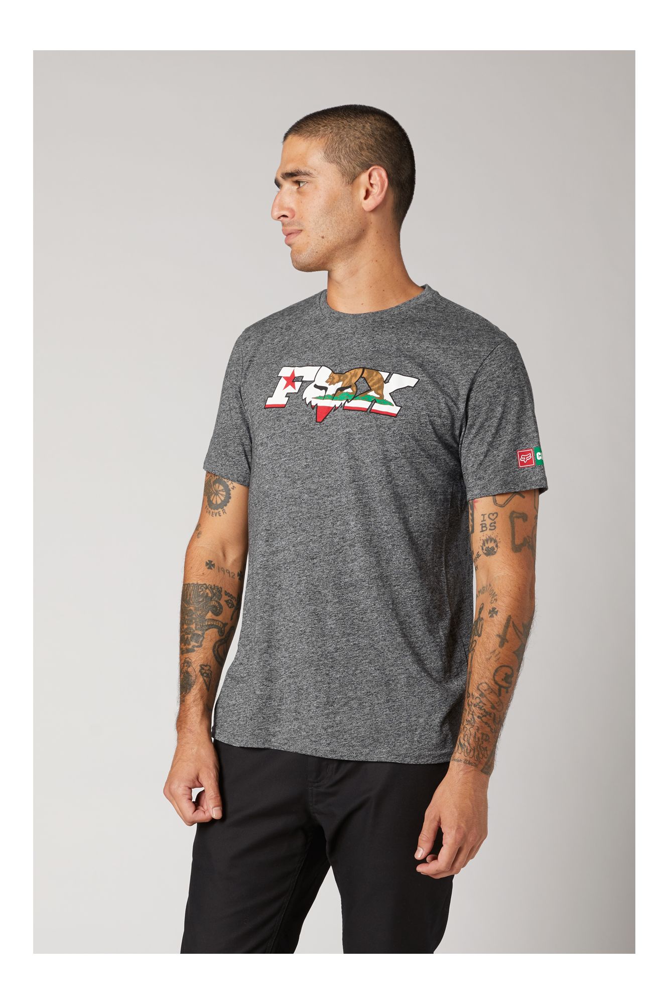 CA FLAG SS PREMIUM TEE [HTR GRAPH] S