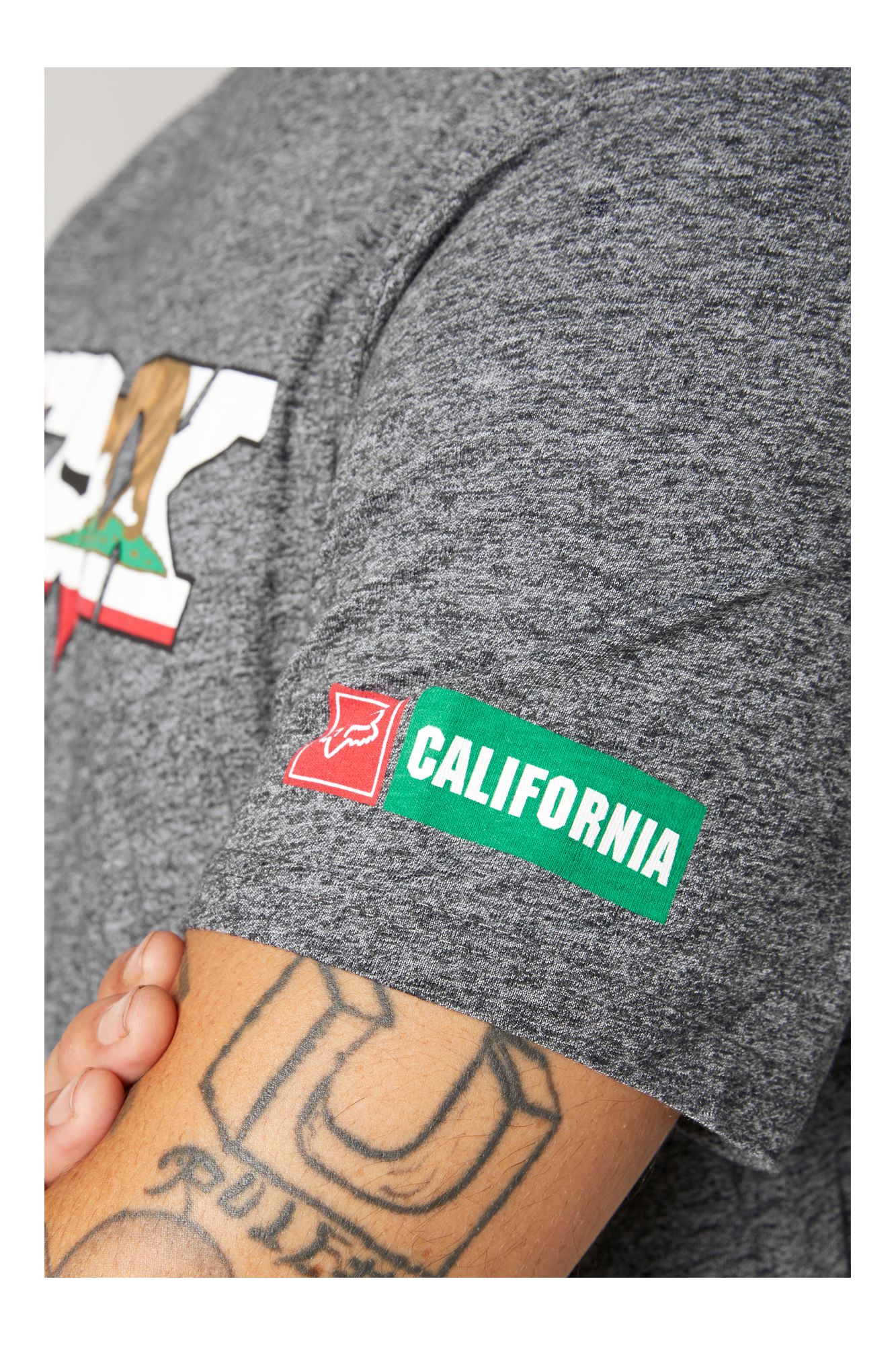 CA FLAG SS PREMIUM TEE [HTR GRAPH] S