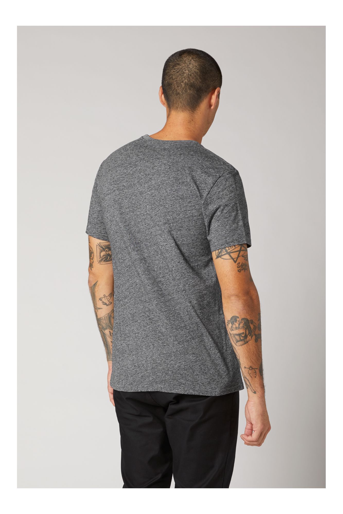 USA FLAG SS PREMIUM TEE [HTR GRAPH] S