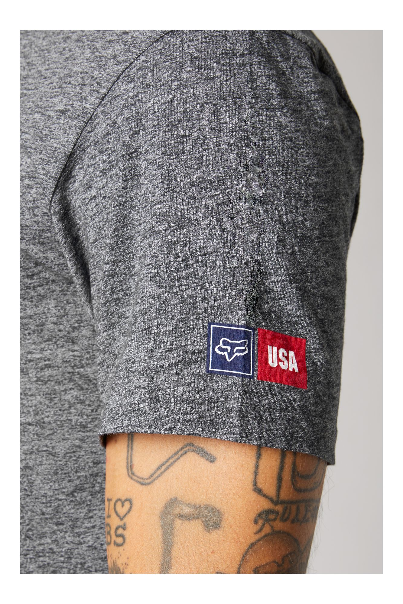 USA FLAG SS PREMIUM TEE [HTR GRAPH] S