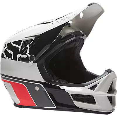 NEW Fox Racing Rampage Downhill MTB Bicycle Helmet Flat Matte Black/White XLarge 