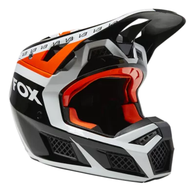 V3 RS DVIDE HELMET [BLK/WHT/ORG] S