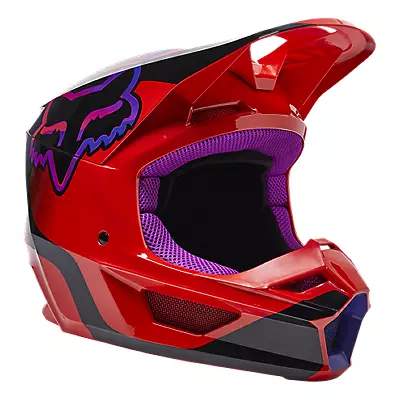 2018 Fox V1 Race Motocross MX OffRoad Helmet Green Purple Adult XLarge 61-62cm 