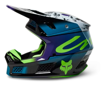 FOX RACING Fox Racing 2022 V1 Helmet/SKEW - WHT/RD/BLU