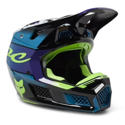 Premier casque de moto Predator Cross Enduro en fibre tricomposite FX108  bleu blanc Vente en Ligne 