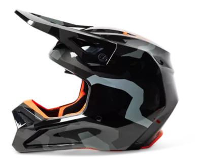 Casque Moto Cross Fox V1 Bnkr - Livraison Offerte 