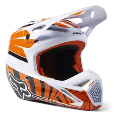 Casco Moto Niño V1 Nuklr Celeste/Rosado Fox - Tienda Champs