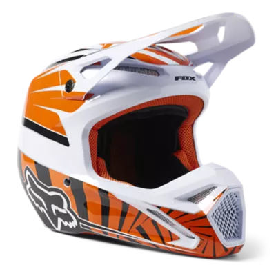 Casque cross enfant Fox 2022 V1 Skew - Gris Orange