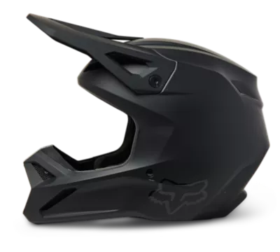 Casco moto FOX V1 Solid Matte Black Niño Envío Inmediato