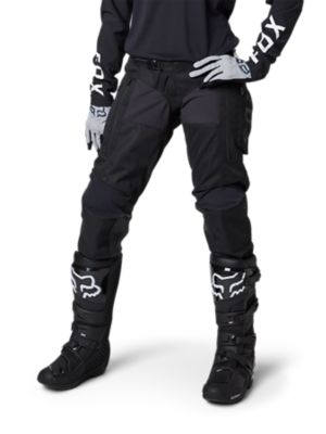 Fox Legion LT Pant Black – Motorradhose Größe 38, Mit Leder-Knieschonern, Atmungsaktiv, Over-the-boot