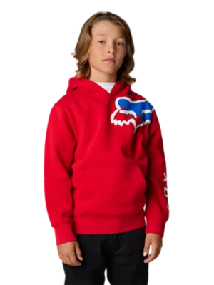 YTH TOXSYK PULLOVER FLEECE FLM RD YL Fox Racing