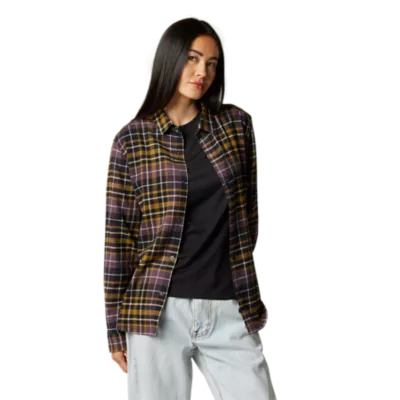 Womens Foxlover Stretch Flannel Shirt