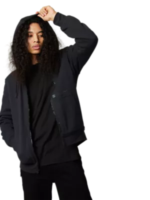 Black Fox Fur Lined Hoodie - ADAMO