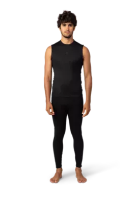 Microperforated technical sleeveless T-shirt