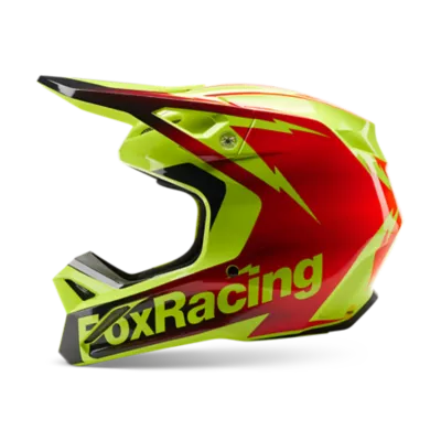 Fox Racing V3 CASCO MOTOCROSS REVISE ROJO/AMARILLO, XS