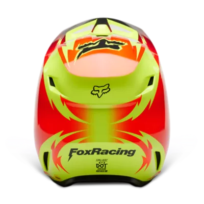 Fox Racing V3 CASCO MOTOCROSS REVISE ROJO/AMARILLO, XS