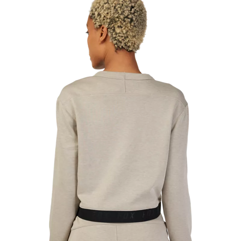 WOMENS BALANCE CREW FLEECE [HTR DRK STN] XL