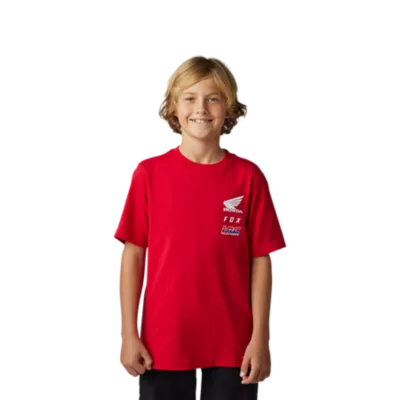 CAMISETA INFANTIL FOX X HONDA ROJA