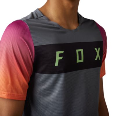 Maillot Cycliste Fox Flexair LS Arcadia - Taille M, Couleur Beige, Manches Longues, Neuf Avec étiquette
