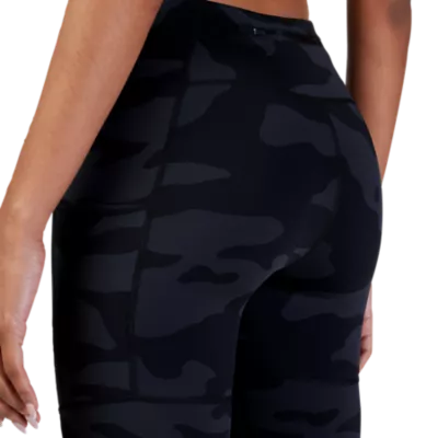 Female Low Waist 3/4 Leggings - White Camo