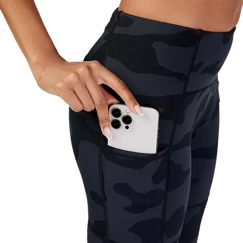 WOMENS MOTIVE 3/4 CAMO LEGGING [BLK CAM] XS