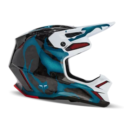 Fox Racing Casco de motocross V3 RS RYAKTR para hombre (gris acero)  29641-172