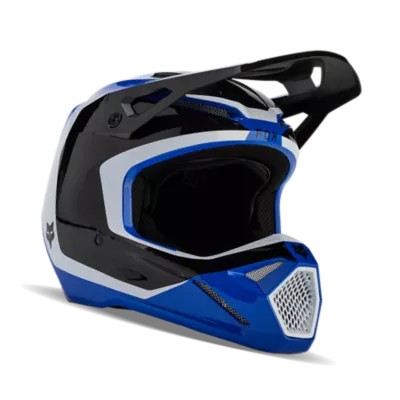 Casco fox outlet azul y blanco