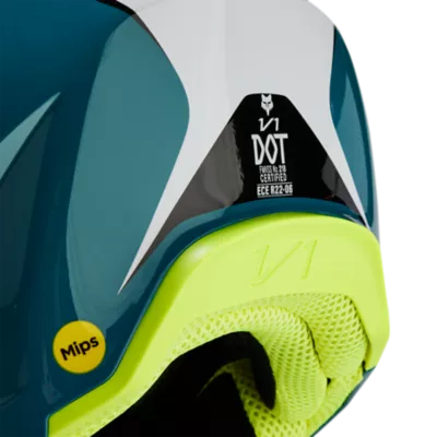 Casque Enfant Fox V1 NITRO Bleu Maui 2024