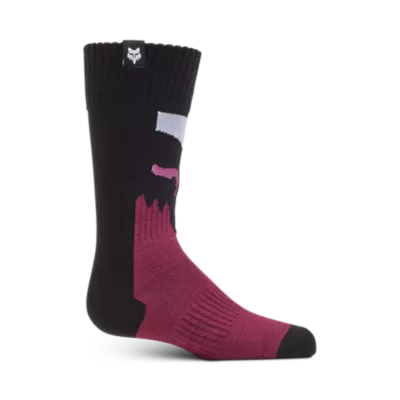 YTH GIRLS 180 FLORA SOCK [BLK/PNK] YS