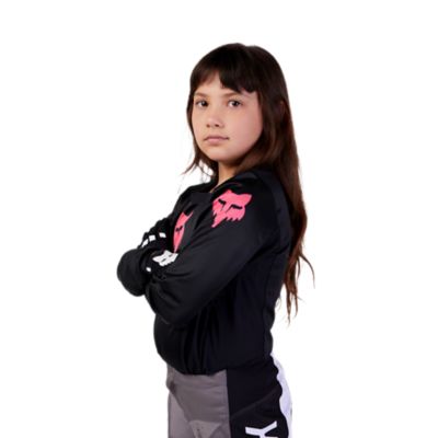 Maillot Fox Racing YTH Blackout Pour Enfant - 100% Polyester Respirant - Col Et Poignets Mesh - Pour Sports Outdoor