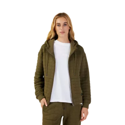 W QUILTED FLEECE ZIP 