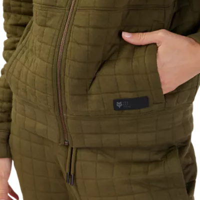 W QUILTED FLEECE ZIP 