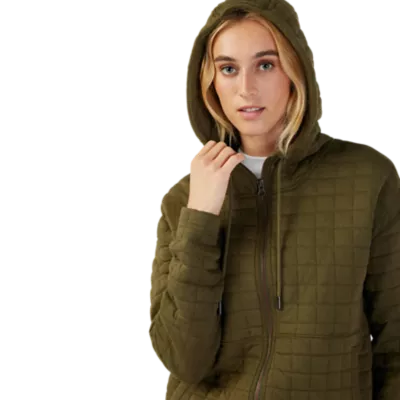 W QUILTED FLEECE ZIP 