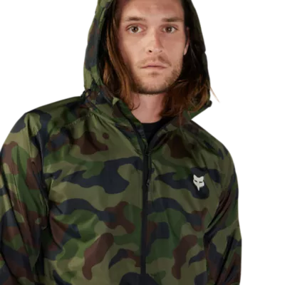 Men's Camo Print Windbreaker Jacket - All in Motion Olive Green XL