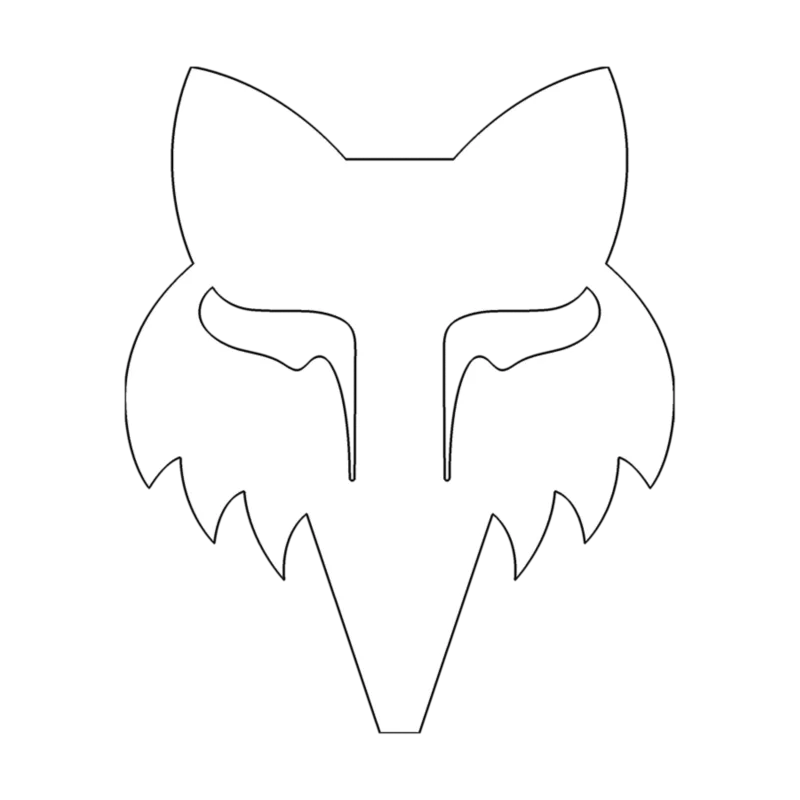 Fox Head 7" Die Cut Sticker 