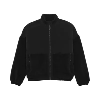 Black sherpa zip up jacket online