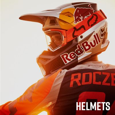 fox red bull motocross helmet