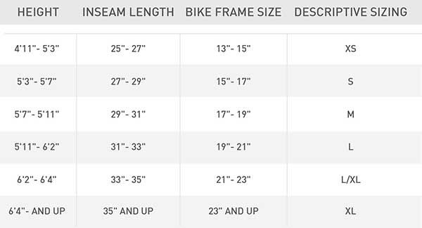 nishiki mountain bike size chart