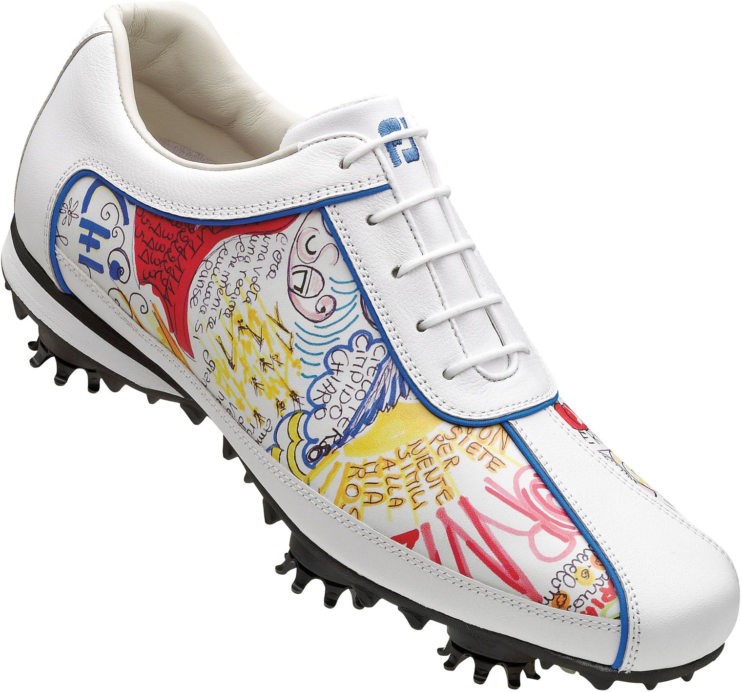 Footjoy Women’s Lopro Golf Shoe – White Soft Milled/graffiti  Golf