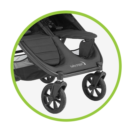 city mini double stroller front to back