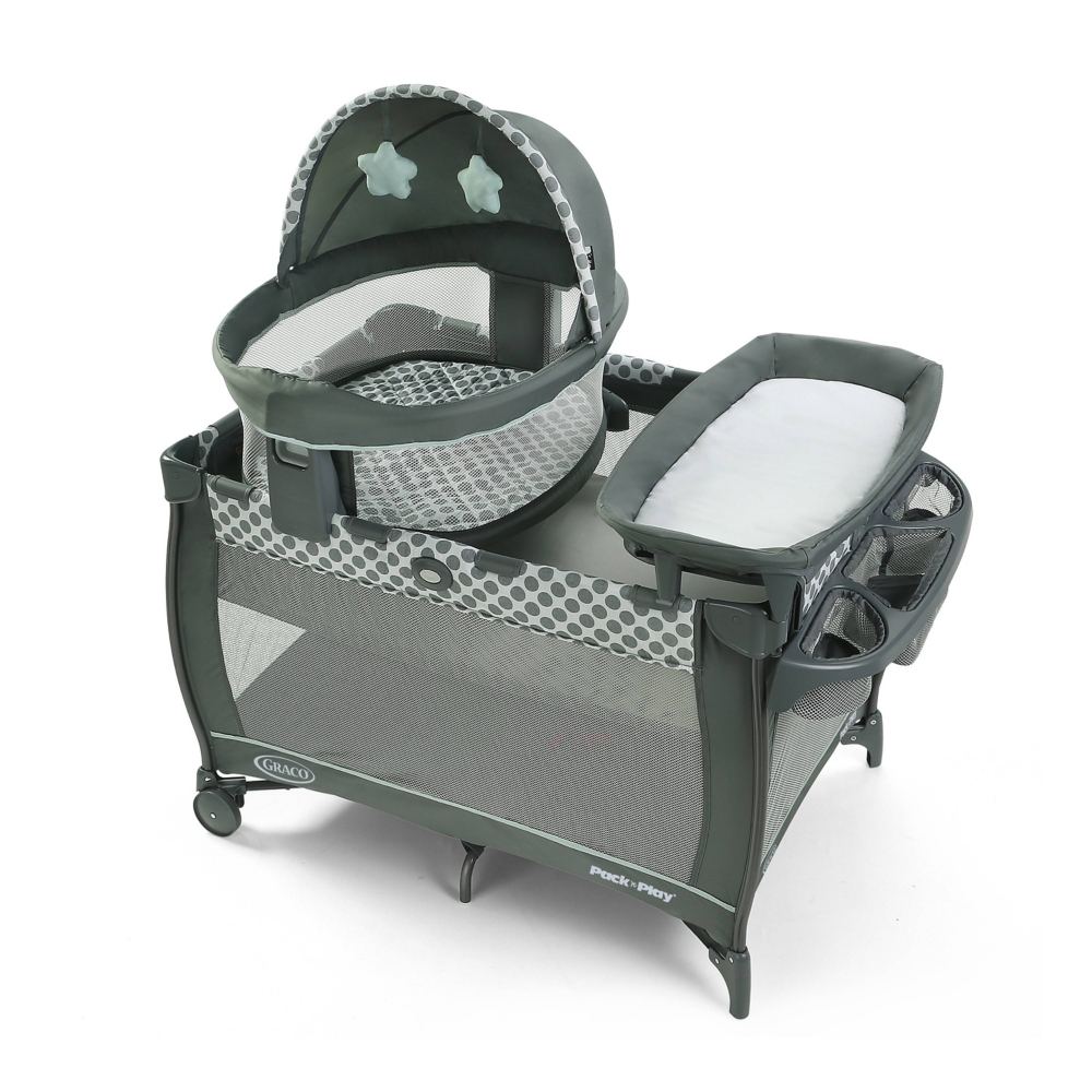 baby girl pack and play with bassinet
